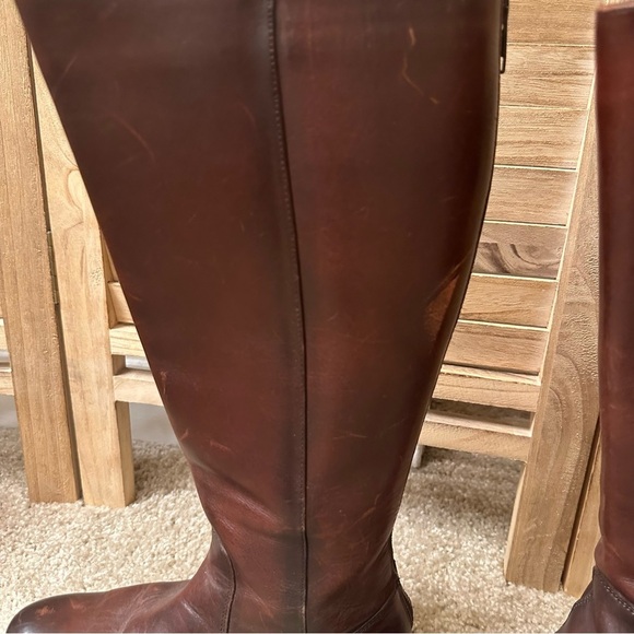 Frye Melissa Stud Back Zip Boots in brown size 6 - Picture 8 of 14